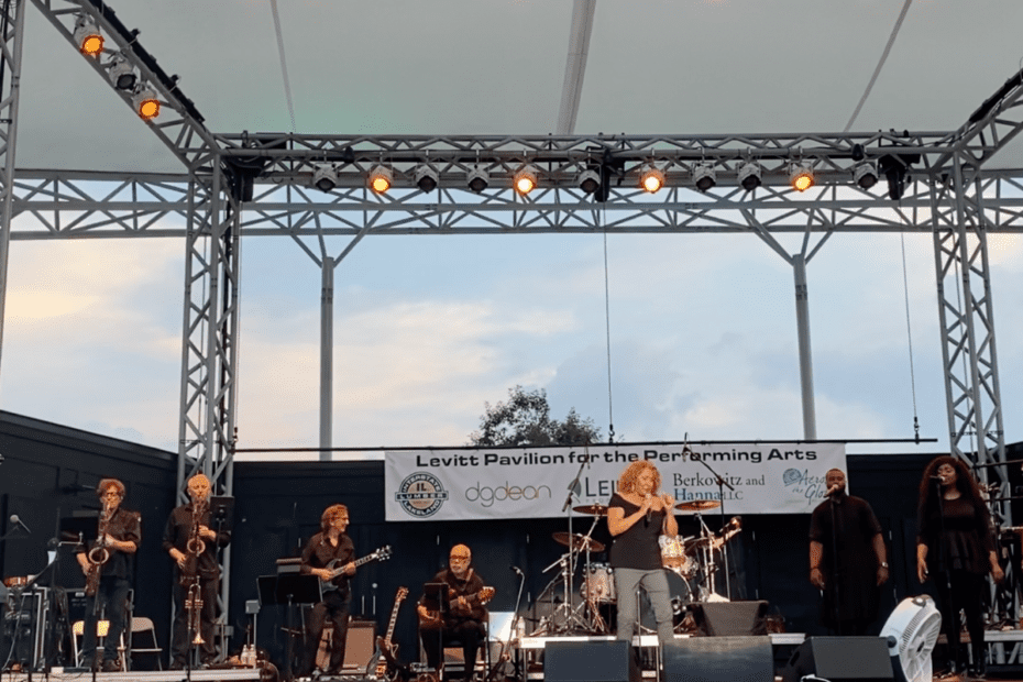 Photo of Crispin Cioe and Darlene Love at Levitt Pavilion Westport Connecticut